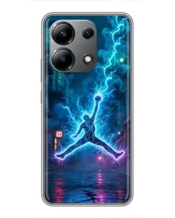 Чехол для Xiaomi Redmi Note 13 (4G) с картинкой «Jordan Gold Jumpman»