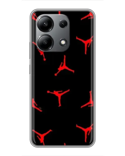 Чехол для Xiaomi Redmi Note 13 (4G) с картинкой «Jordan Red Pattern»