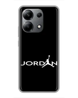Чехол для Xiaomi Redmi Note 13 (4G) с картинкой «Jordan White Logo»