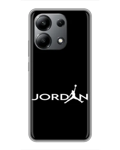 Чехол для Xiaomi Redmi Note 13 (4G) с картинкой «Jordan White Logo»