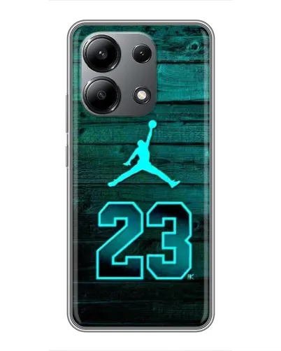 Чехол для Xiaomi Redmi Note 13 (4G) с картинкой «Jordan Cyan 23»