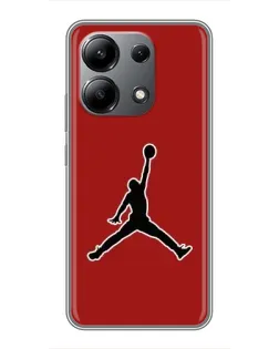 Чехол для Xiaomi Redmi Note 13 (4G) с картинкой «Jordan Red Back»