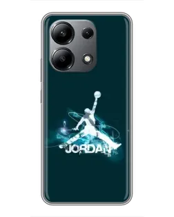 Чехол для Xiaomi Redmi Note 13 (4G) с картинкой «Jordan Blue Fire»