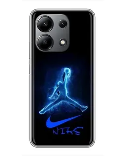 Чехол для Xiaomi Redmi Note 13 (4G) с картинкой «Jordan Neon Blue»