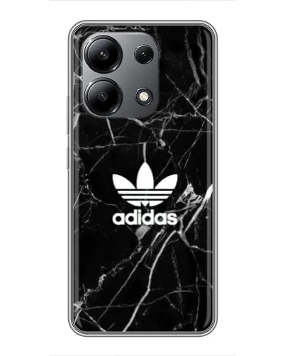 Чехол для Xiaomi Redmi Note 13 (4G) с картинкой «Белый мрамор Adidas»