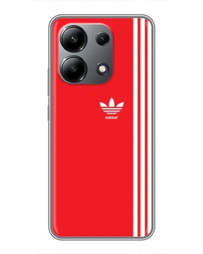 Чехол для Xiaomi Redmi Note 13 (4G) с картинкой «Красный минимализм Adidas»