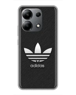 Чехол для Xiaomi Redmi Note 13 (4G) с картинкой «Adidas Карбоновая текстура»