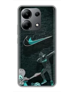 Чехол для Xiaomi Redmi Note 13 (4G) с картинкой «Спортивный арт Nike»