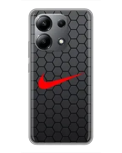 Чехол для Xiaomi Redmi Note 13 (4G) с картинкой «Nike — карбоновая сетка»