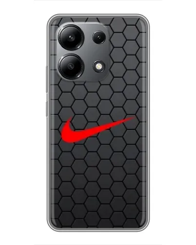 Чехол для Xiaomi Redmi Note 13 (4G) с картинкой «Nike — карбоновая сетка»