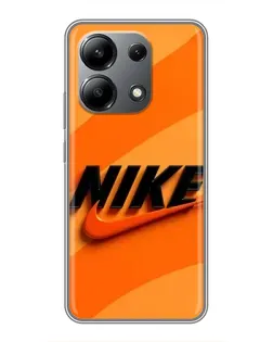 Чехол для Xiaomi Redmi Note 13 (4G) с картинкой «Оранжевый драйв Nike»