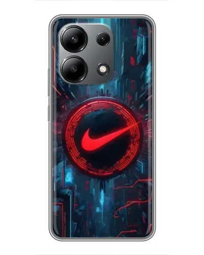 Чехол для Xiaomi Redmi Note 13 (4G) с картинкой «Техногенный стиль Nike»