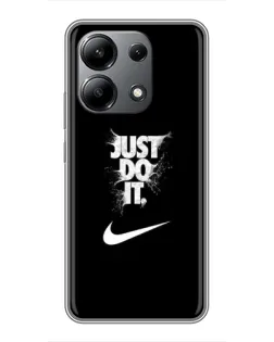 Чехол для Xiaomi Redmi Note 13 (4G) с картинкой «Текстовый принт Nike»