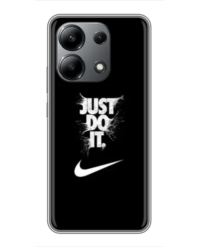 Чехол для Xiaomi Redmi Note 13 (4G) с картинкой «Текстовый принт Nike»