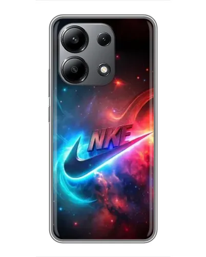 Чехол для Xiaomi Redmi Note 13 (4G) с картинкой «Огненный логотип Nike»