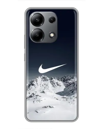 Чехол для Xiaomi Redmi Note 13 (4G) с картинкой «Nike — зимние горы»