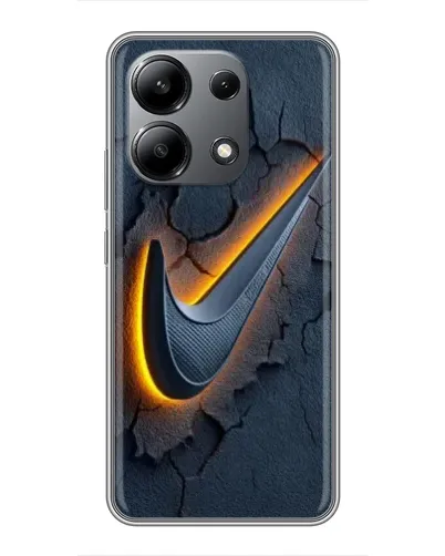 Чехол для Xiaomi Redmi Note 13 (4G) с картинкой «Объемный логотип Найк»