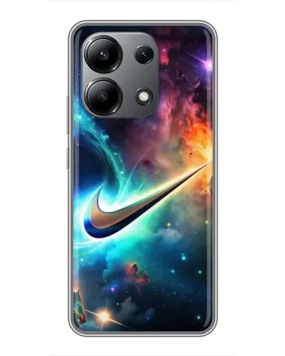 Чехол для Xiaomi Redmi Note 13 (4G) с картинкой «Космический Nike Swoosh»
