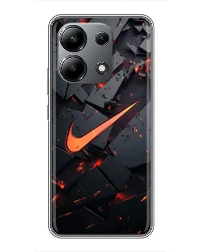 Чехол для Xiaomi Redmi Note 13 (4G) с картинкой «Nike — эффект разломов»