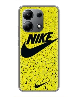 Чехол для Xiaomi Redmi Note 13 (4G) с картинкой «Желтый текстурный Nike»