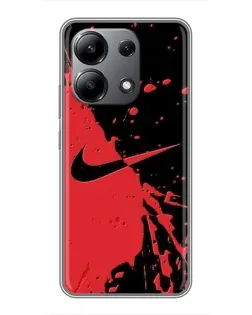 Чехол для Xiaomi Redmi Note 13 (4G) с картинкой «Красные брызги Nike» Чехол для Xiaomi Redmi Note 13 (4G) с картинкой «Красные брызги Nike»