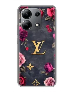 Чехол для Xiaomi Redmi Note 13 (4G) с картинкой «Цветочный Louis Vuitton»