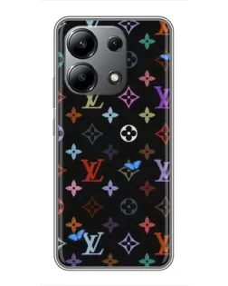 Чехол для Xiaomi Redmi Note 13 (4G) с картинкой «Цветная монограмма LV»