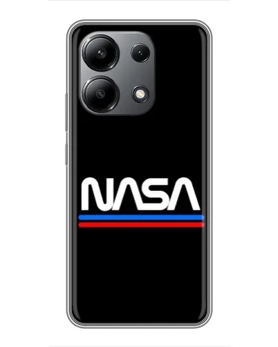 Чехол для Xiaomi Redmi Note 13 (4G) с картинкой «NASA — классика Red Blue»