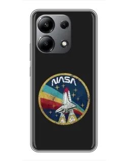 Чехол для Xiaomi Redmi Note 13 (4G) с картинкой «NASA — эмблема миссии»