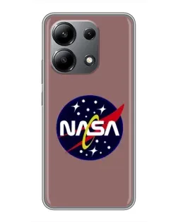 Чехол для Xiaomi Redmi Note 13 (4G) с картинкой «NASA — ретро космос»