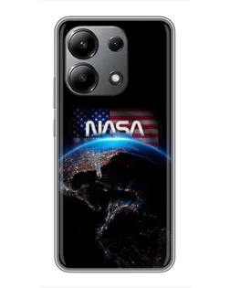 Чехол для Xiaomi Redmi Note 13 (4G) с картинкой «Земля из космоса NASA»