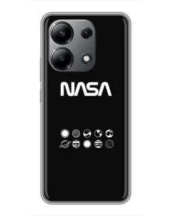 Чехол для Xiaomi Redmi Note 13 (4G) с картинкой «NASA — технический принт»