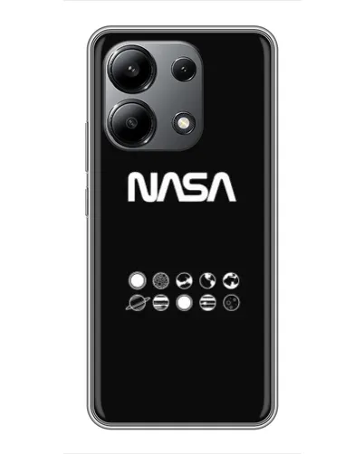 Чехол для Xiaomi Redmi Note 13 (4G) с картинкой «NASA — технический принт»