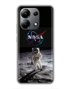 Чехол для Xiaomi Redmi Note 13 (4G) с картинкой «Астронавт на Луне»