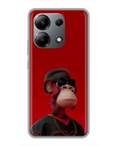 Чехол для Xiaomi Redmi Note 13 (4G) с картинкой «Bored Ape в красном»