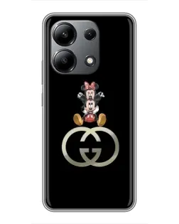 Чехол для Xiaomi Redmi Note 13 (4G) с картинкой «Минни Маус на лого»
