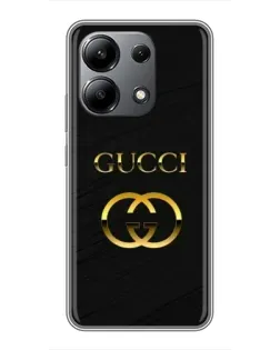 Чехол для Xiaomi Redmi Note 13 (4G) с картинкой «Золотой логотип Gucci»