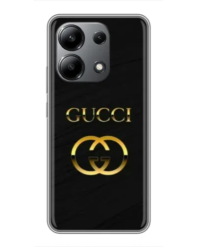 Чехол для Xiaomi Redmi Note 13 (4G) с картинкой «Золотой логотип Gucci»