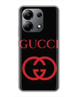 Чехол для Xiaomi Redmi Note 13 (4G) с картинкой «Gucci — красный логотип»