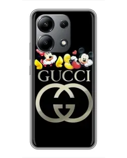 Чехол для Xiaomi Redmi Note 13 (4G) с картинкой «Gucci — герои Disney»