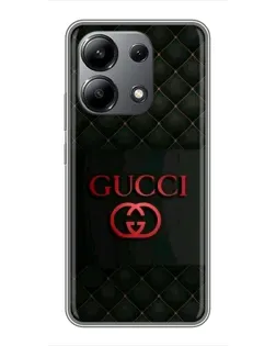 Чехол для Xiaomi Redmi Note 13 (4G) с картинкой «Gucci — стеганый черный»