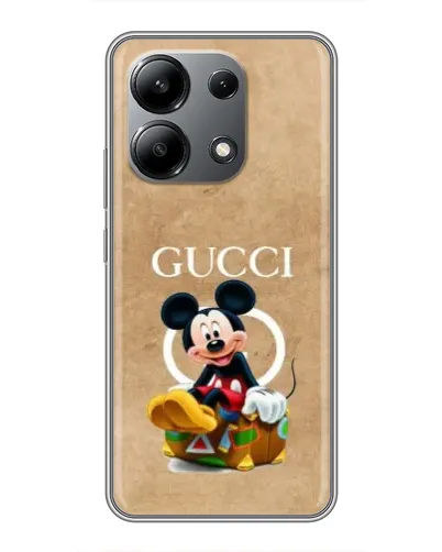 Чехол для Xiaomi Redmi Note 13 (4G) с картинкой «Микки Маус Gucci — крафт»
