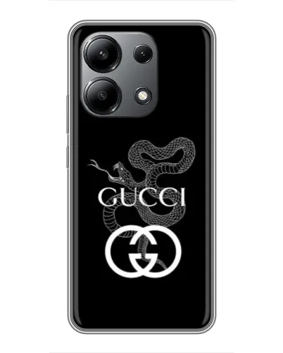 Чехол для Xiaomi Redmi Note 13 (4G) с картинкой «Gucci — серебряная змея»