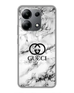 Чехол для Xiaomi Redmi Note 13 (4G) с картинкой «Gucci — мраморный шик»