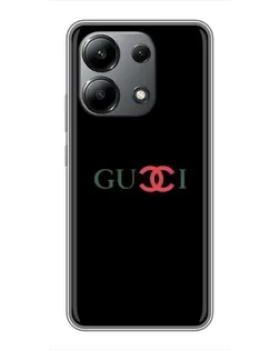 Чехол для Xiaomi Redmi Note 13 (4G) с картинкой «Gucci — красный градиент»