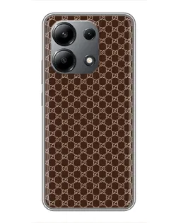 Чехол для Xiaomi Redmi Note 13 (4G) с картинкой «Gucci — шоколадная сетка»