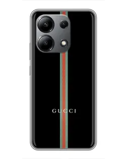 Чехол для Xiaomi Redmi Note 13 (4G) с картинкой «Gucci — строгая линия»