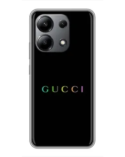 Чехол для Xiaomi Redmi Note 13 (4G) с картинкой «Gucci — неоновый минимализм»