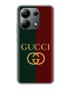 Чехол для Xiaomi Redmi Note 13 (4G) с картинкой «Gucci — темно-зеленый градиент»