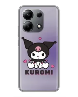Чехол для Xiaomi Redmi Note 13 (4G) с картинкой «Kuromi — фиолетовый арт»